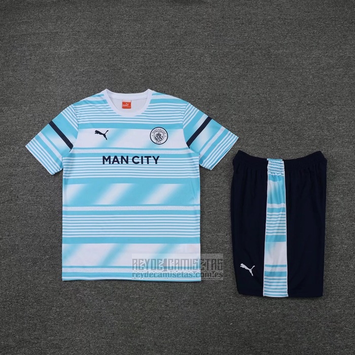 Chandal del Manchester City Manga Corta 2022 Azul - Pantalon Corto